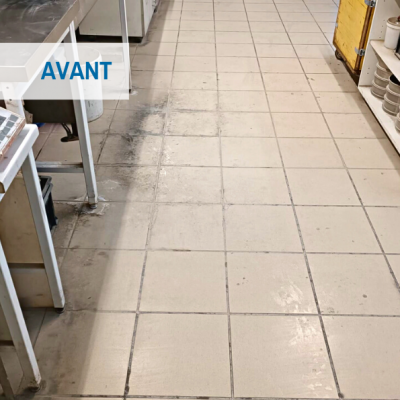 avant le nettoyage du laboratoire d'une usine